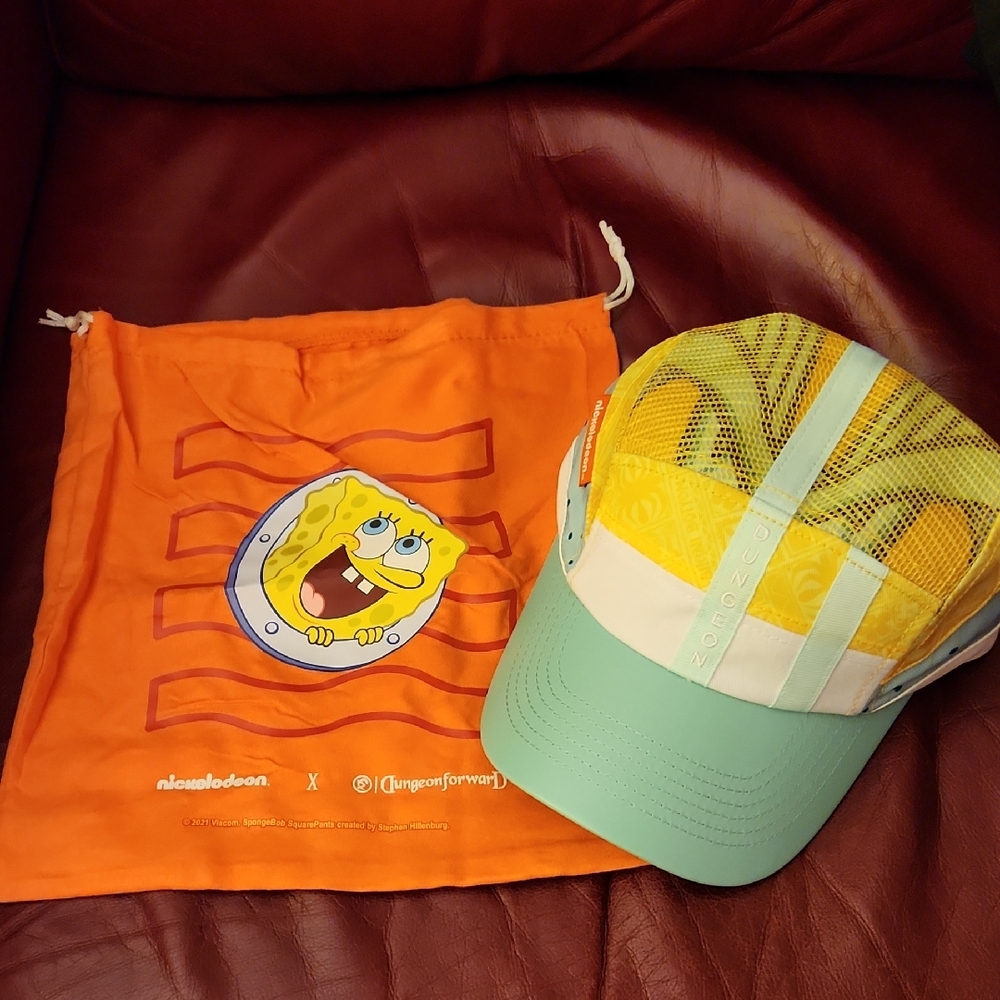 Dungeonforward SpongeBob SquarePants Adjustable Cap - Teen To Adult Size